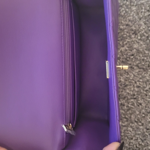 Chanel Mini Flap with Top Handle Purple - Picture 7 of 8